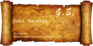 Gehl Sarolta névjegykártya