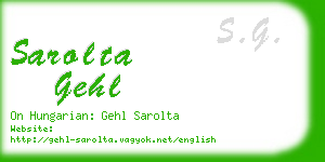 sarolta gehl business card